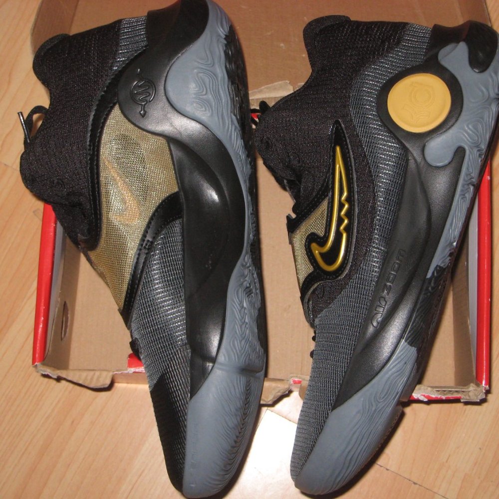 NIKE KD 5 TREY BLACK/METALLIC GOLD SIZE 10.5 BRAND NEW (DD9538-010) NO BOX - Picture 3 of 5